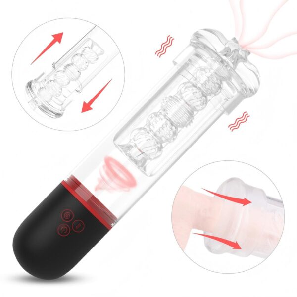 New male masturbator SHD-S193-2 Air-2, 9 vibration modes + 4 air inhalation gear shift modes + 3 air inhalation frequency conversion modes. Advanced medical silicone + ABS + TPE high-quality materials, black, green 7488C, product size: 320mm*80mm*80mm, weight: 672g, maximum noise <50 decibels, battery capacity: lithium battery 3.7V/650mAh, waterproof performance: IPX6, magnetic USB charging, charging time 2.5 hours, working time 0.5-1 hour.