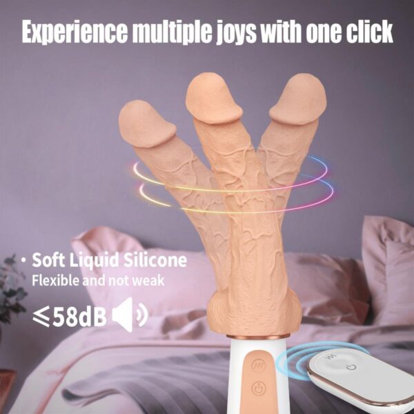 New high-simulation female dildo: (SHD-S269). Telescopic, swinging and vibrating, full of temptation, with built-in suction cup for strong playability, soft liquid silicone skin feel, trial production is scarce, and has strong explosive power! Top medical silicone material + ABS high-quality material, pink, 9 gears + neutral + 1 heating mode, product size: 317mm*76mm*36mm, weight: 408g, maximum noise: <58 decibels, battery capacity: lithium battery 3.7v/800mAh, magnetic USB charging, charging time 150 minutes, working time 45-120 minutes, waterproof performance: IPX7.