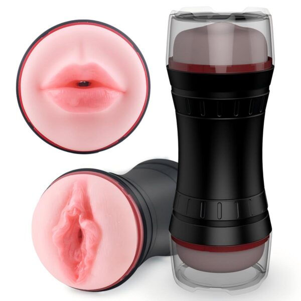 New male masturbation cup: (SHD-S192 Polaris) Dual-head design available, different experiences for vagina and anus, non-slip handle, unique inner wall particle design, unprecedented experience, matte cup cover looming - strong temptation! ABS+TPE high-quality soft material, black, product size: 231mm*89mm*89mm, weight: 668g, no noise, waterproof performance: IPX7.